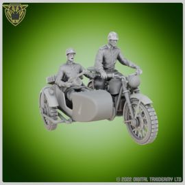 3x IMZ-Ural Russian Motorbike Infantry (printed)