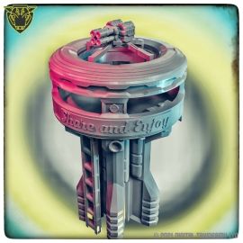 scifi_cyberpunk_guard_gun_tower_observation_post_3d_printed_gaming_1_.jpg Share and Enjoy - Friendly observation gun tower (printed)