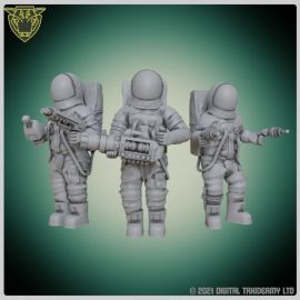 spaceman11_2.jpg Spacemen in spacesuit miniatures - 3D printed tabletop gaming apollo space suits