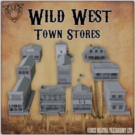 Wild West Town Stores Building Pack