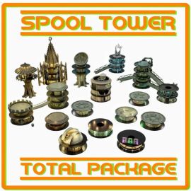 total_spool_1.jpg Every Spool Tower Kickstarter Model until Spool Tower 2 - multi-level modular 3d printed spool terrain system stls for 28mm tabletop miniature gaming from recycled materials
