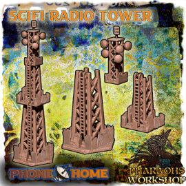 tower_title_1.jpg SciFi Radio tower - 3D Printed Tabletop Gaming STL File - 3D Model Terrain & Miniatures