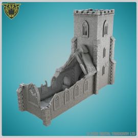 towers_of_fate_dice_3d_print_fantasy_dnd_die_stl0048.jpg Ruined Church - Dice Tower - 3D printed tabletop gaming STL pack for scenic dice rollers
