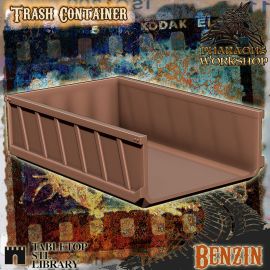 trash_container_1.jpg Trash container - 3D Printed Tabletop Gaming STL File - 3D Model Terrain & Miniatures