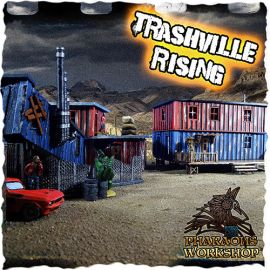 trashville_rising_new_1.jpg Trashville Rising (full wasteland container house series) - 3D Printed Tabletop Gaming STL File - 3D Model Terrain & Miniatures
