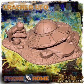 ufo_1.jpg Crashed UFO - 3D Printed Tabletop Gaming STL File - 3D Model Terrain & Miniatures