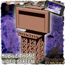 video_screen_1.jpg Mobile phone wasteland video screen - 3D Printed Tabletop Gaming STL File - 3D Model Terrain & Miniatures