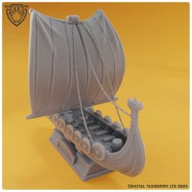 viking_longship_model_norse0005_1.jpg Viking Longship Model Dragon Boat - 3D Printed Tabletop Gaming STL File - 3D Model Terrain & Miniatures