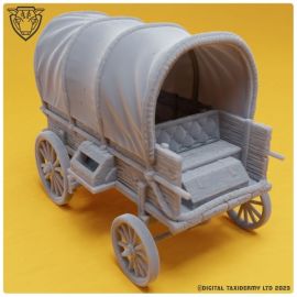 wild_west_miniature_bowtop_waggon_3d_model_1__2.jpg Wild West - Bow-Top Wagon (printed) - 3D Printed Tabletop Gaming STL File - 3D Model Terrain & Miniatures