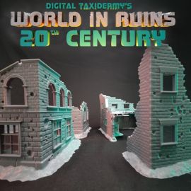 world_in_ruins_3d_printable_modern_gaming_terrain_3_.jpg The World In Ruins - 20th Century - Corner Ruins, Broken Buildings, Hard Cover - 3D Printed Tabletop Gaming STL File - 3D Model Terrain & Miniatures