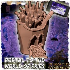 world_of_fries_2.jpg Mobile phone portal to the world of fries - 3D Printed Tabletop Gaming STL File - 3D Model Terrain & Miniatures