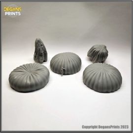 ww2_parachutes_scale_models._diorama_flames_of_war_bolt_action.jpg WW2 Parachute STL models for tabletop gaming terrain. 