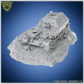 ww2_tank_german_nazi_blitzkrieg_stl0014.jpg Wrecked Elefant - Ferdinand - Panzerjäger Tiger (P) SdKfz 184 with battle scars - Details 3D model for resin printed tabletop gaming