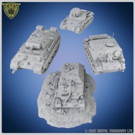 3D Fortress German WW2 Tank pack
