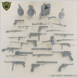 WW2 Heavy Machine Guns Scale Models (printed)