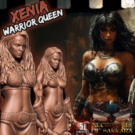 xenia_shop_title.jpg Xenia the Warrior Queen - Fantasy Collectors Miniature SFW & NSFW  - 3D Printed Tabletop Gaming STL File - 3D Model Terrain & Miniatures