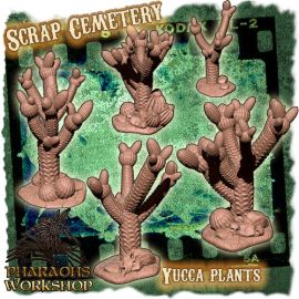 yucca_title_1.jpg Wasteland Yucca plants - 3D Printed Tabletop Gaming STL File - 3D Model Terrain & Miniatures