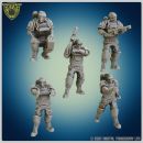 haz_squad0001.jpg Hazmat Recon Troopers - Wasteland Warriors -- 3D printed tabletop gaming STL, scifi, miniatures, wh40k, necromunda, stargrave, Judge Dredd DKOK astramilitarum