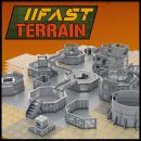 website_5.jpg Fast Terrain - Kickstarter 3D Printed Quick Terrain Bundle - 3D wargaming STL set - Modular thin wall detailed structures and ground tiles, scatter and Line of sight blocking terrain