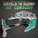 world_in_ruins_3d_printable_modern_gaming_terrain_2_.jpg The World In Ruins - 20th Century - Corner Ruins, Broken Buildings, Hard Cover - 3D Printed Tabletop Gaming STL File - 3D Model Terrain & Miniatures