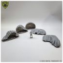 ww2_paratrooper_parachutes_model_terrain_deployed_bolt_action_tabletop_game._01-min.jpg WW2 Parachute Scatter (printed) - Landed - 3D Printed Tabletop Gaming STL - WW2 Gaming Terrain & Miniatures