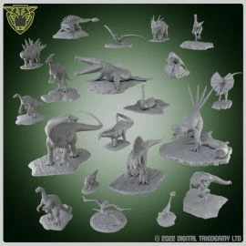 dinosaur_prehistoric_stl_3d_printing_dino0041.jpg Dinosaur Miniatures - Jurassic Park dinosaur minatures Safari (Resin) miniatures 28mm scale 1-50 tabletop gaming RPG diorama zoo toys - 