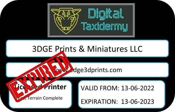3DGEprints - Fast Terrain print license 