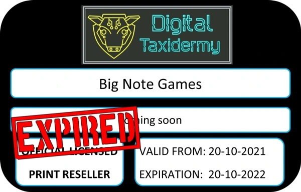 BigNoteGames - fast terrain expired print license 