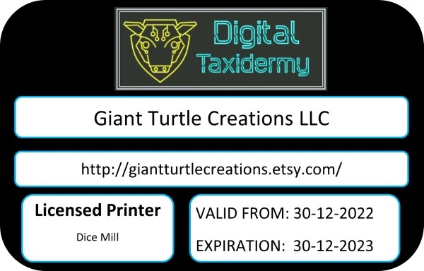 Giant Turtle Creations - Dice Mill print license 