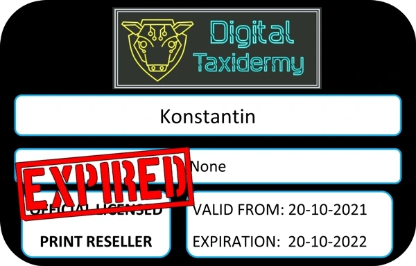 Konstantin - fast terrain expired print license 
