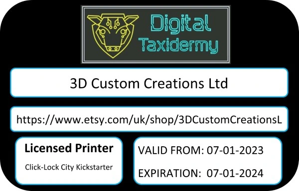 3d custom creations 3d print license 