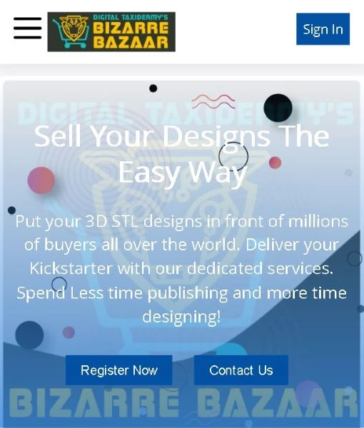 Digital Taxidermy STL Marketplace Seller Portal 