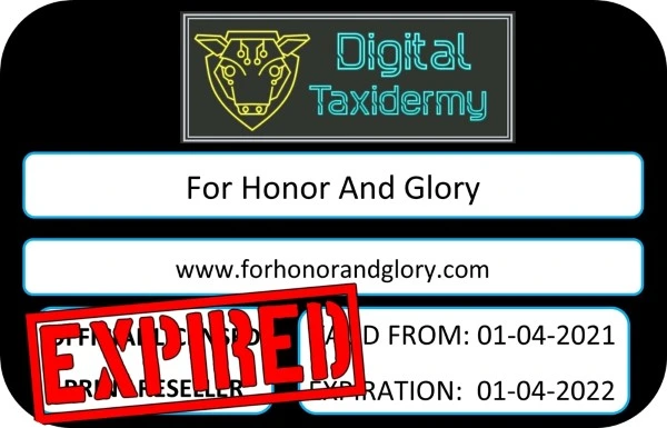 for honor and glory - Trewell Common print license expired