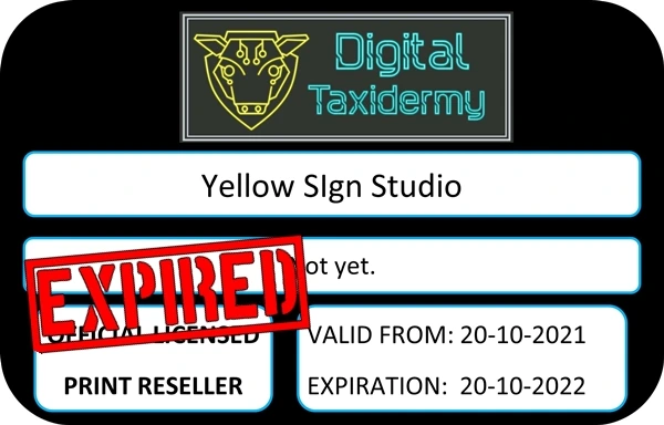 yellowSign - fast terrain expired print license 